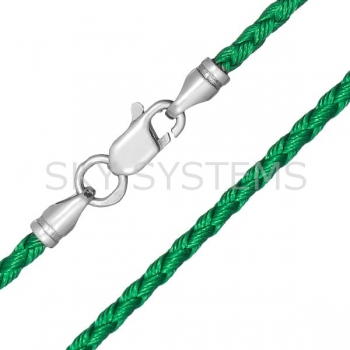 Шелковый шнурок Милан 2016 с серебром | Цвет: Зеленый (2,5 мм) Шелковый шнурок Милан 2016 с серебром | Цвет: Зеленый (2,5 мм)